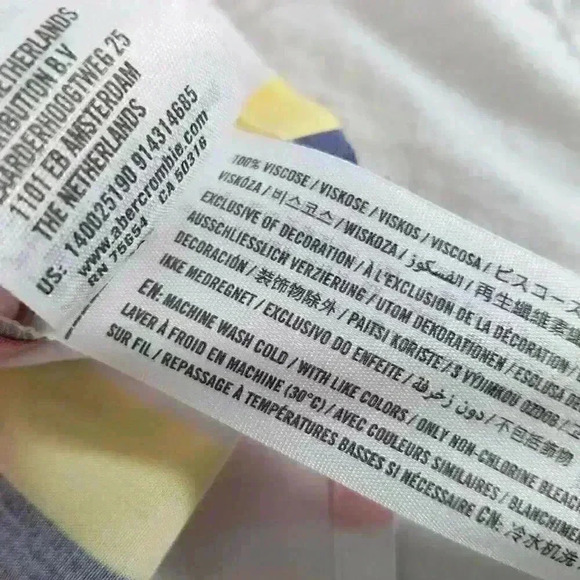 A&F XS Top Button Back NWT $34 Pastel Stripe - Picture 9 of 9